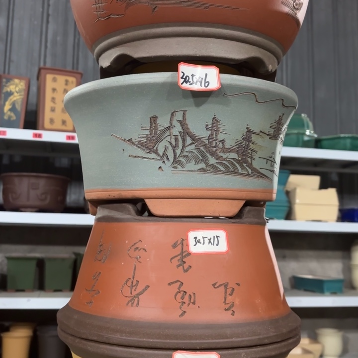 紫砂花盆100-4。