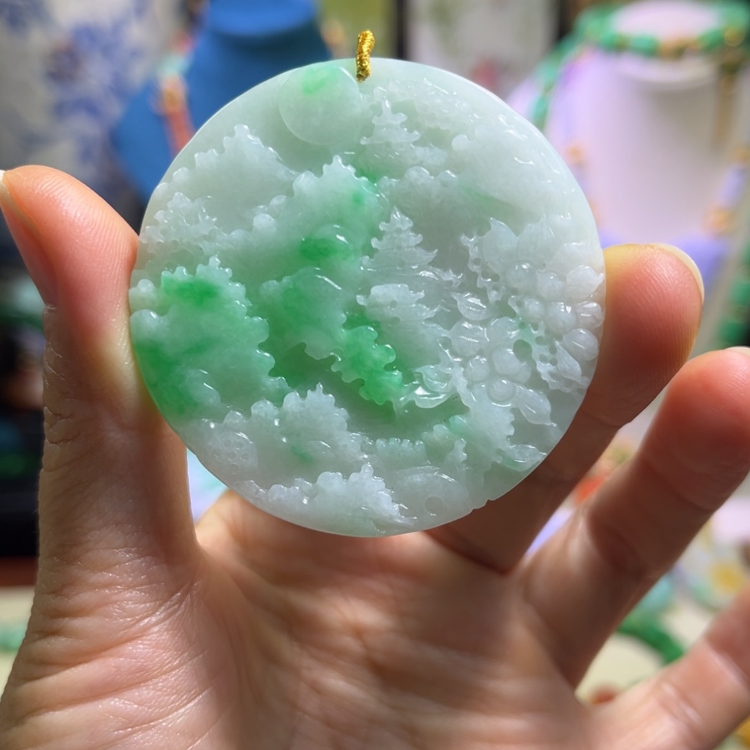 翡翠未镶嵌颈饰天然翡翠