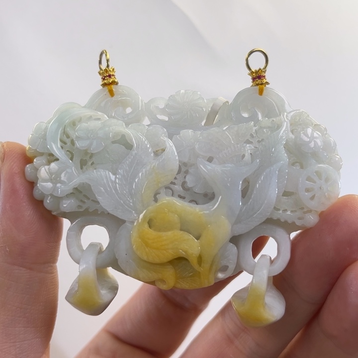 翡翠吊坠(赠链)未镶嵌代编织