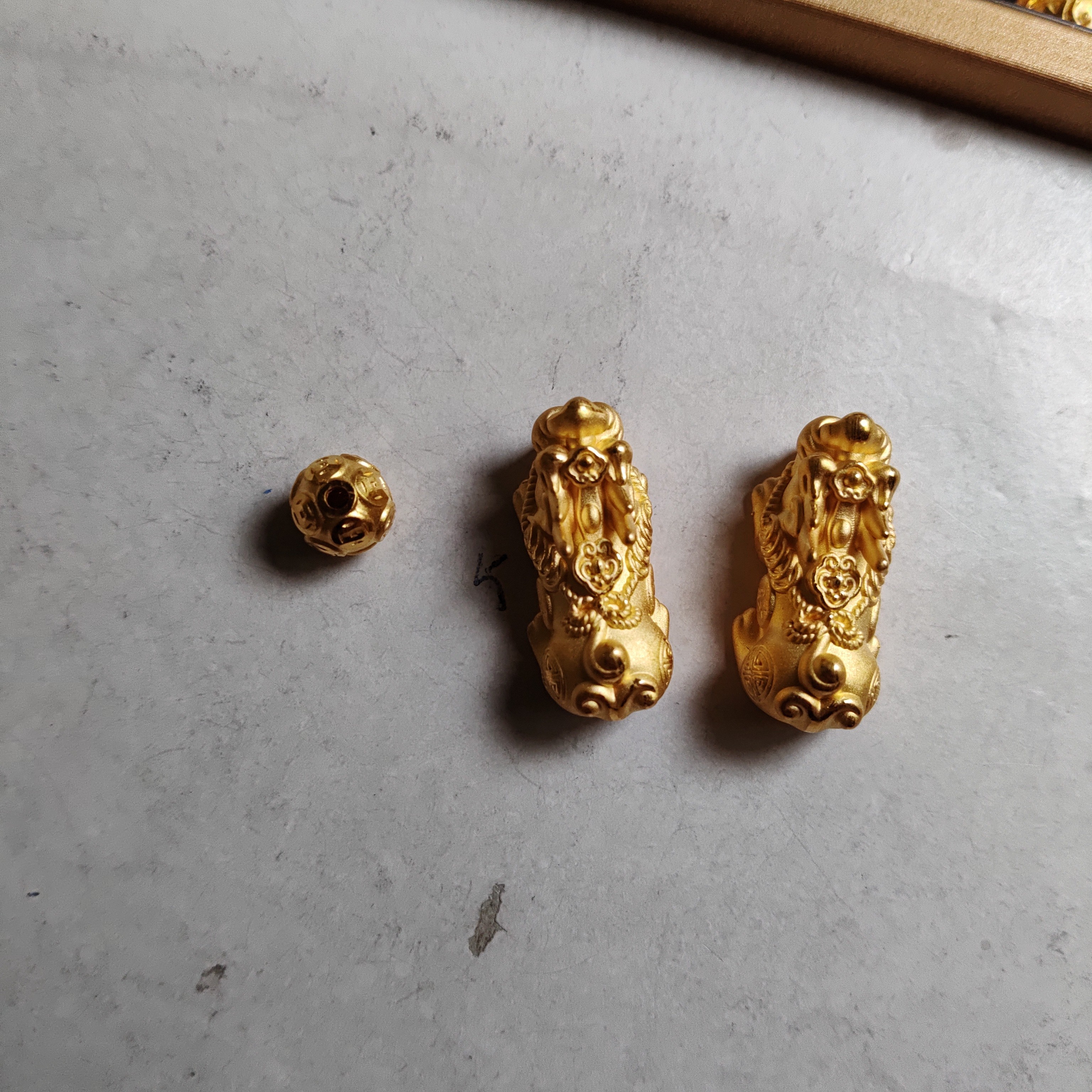 金元宝足金999貔貅珠子首饰
