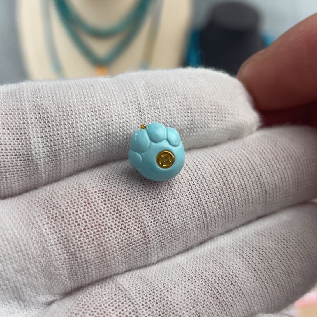 绿松石手链未镶嵌猫爪