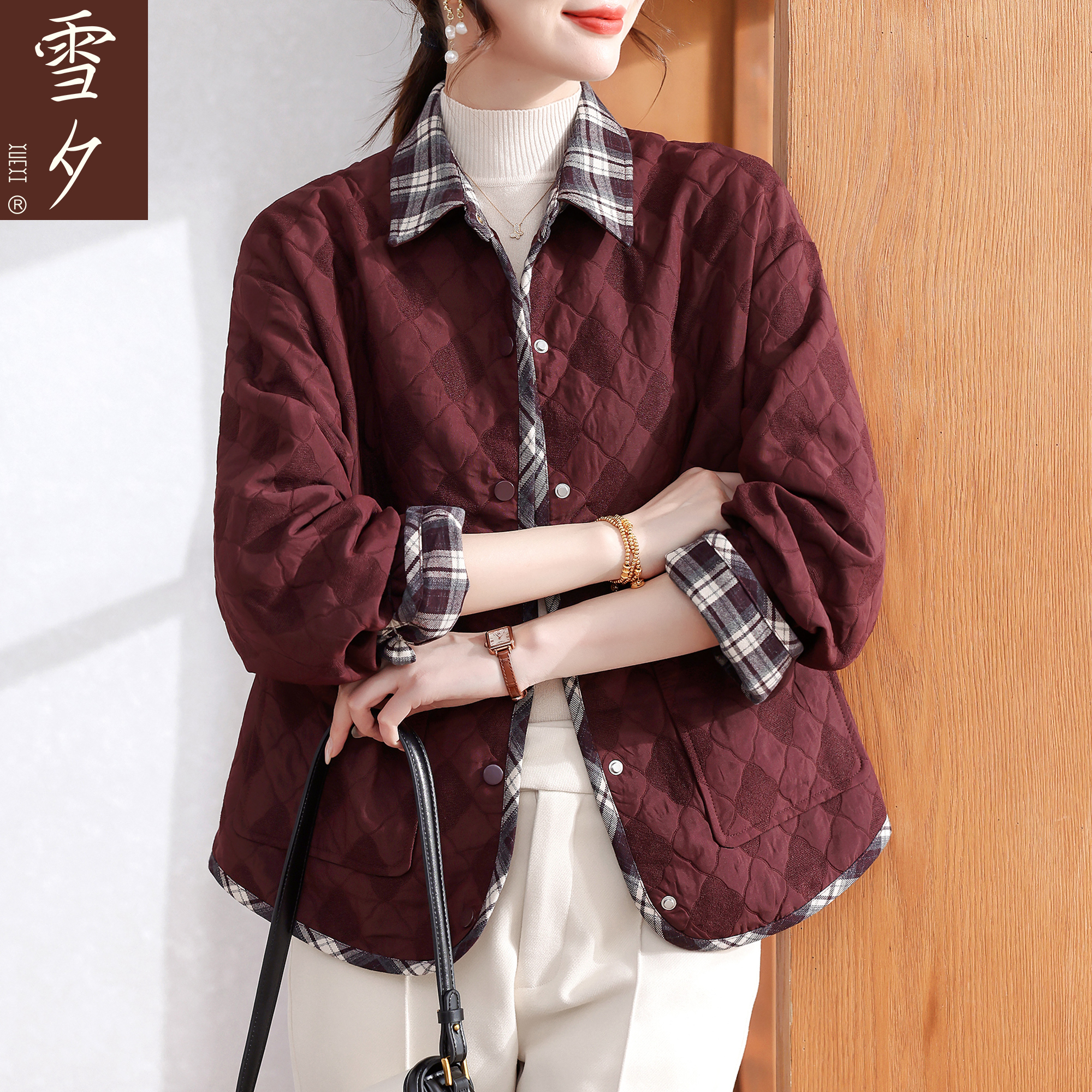 妈妈装外套秋短款2025新款洋气今年流行的中老年女装休闲夹克上衣