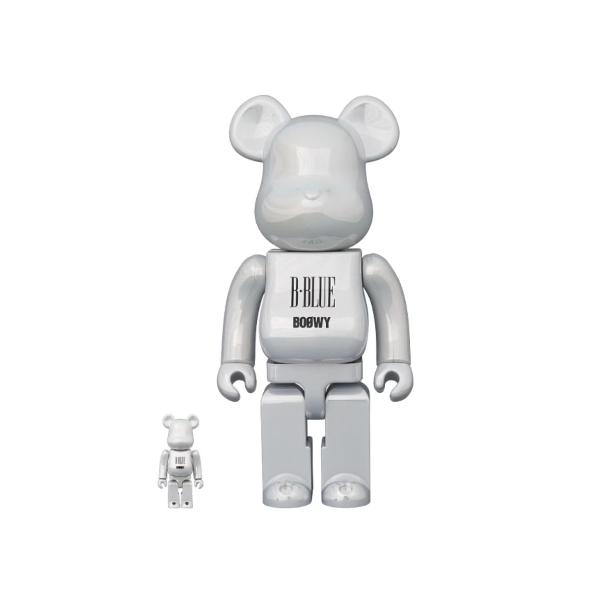 Bearbrick 积木熊珠光白bblue400%+100%