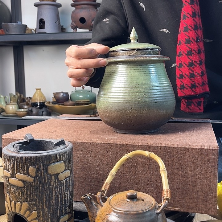 紫泥茶壶紫砂粗陶茶器