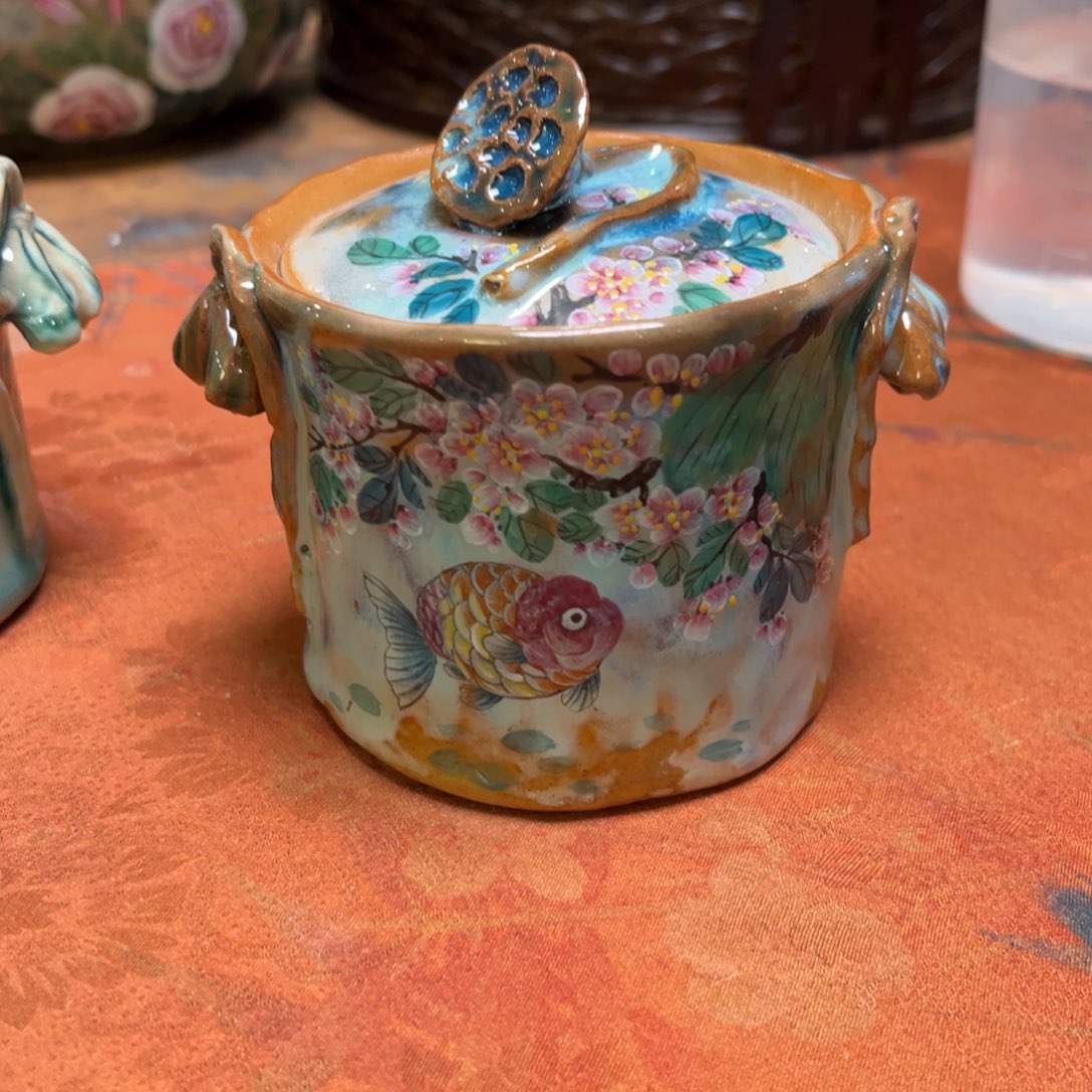 柴烧手工手绘陶瓷