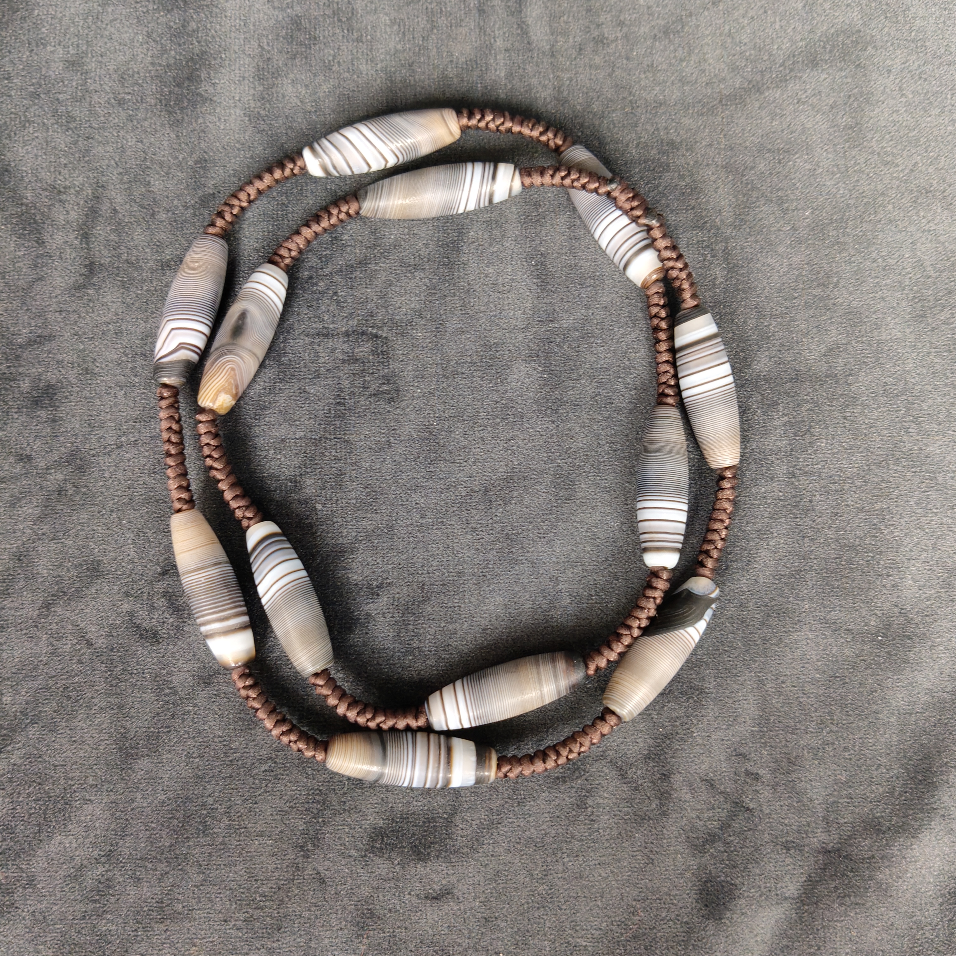 Tgz02清代玛瑙勒子一组