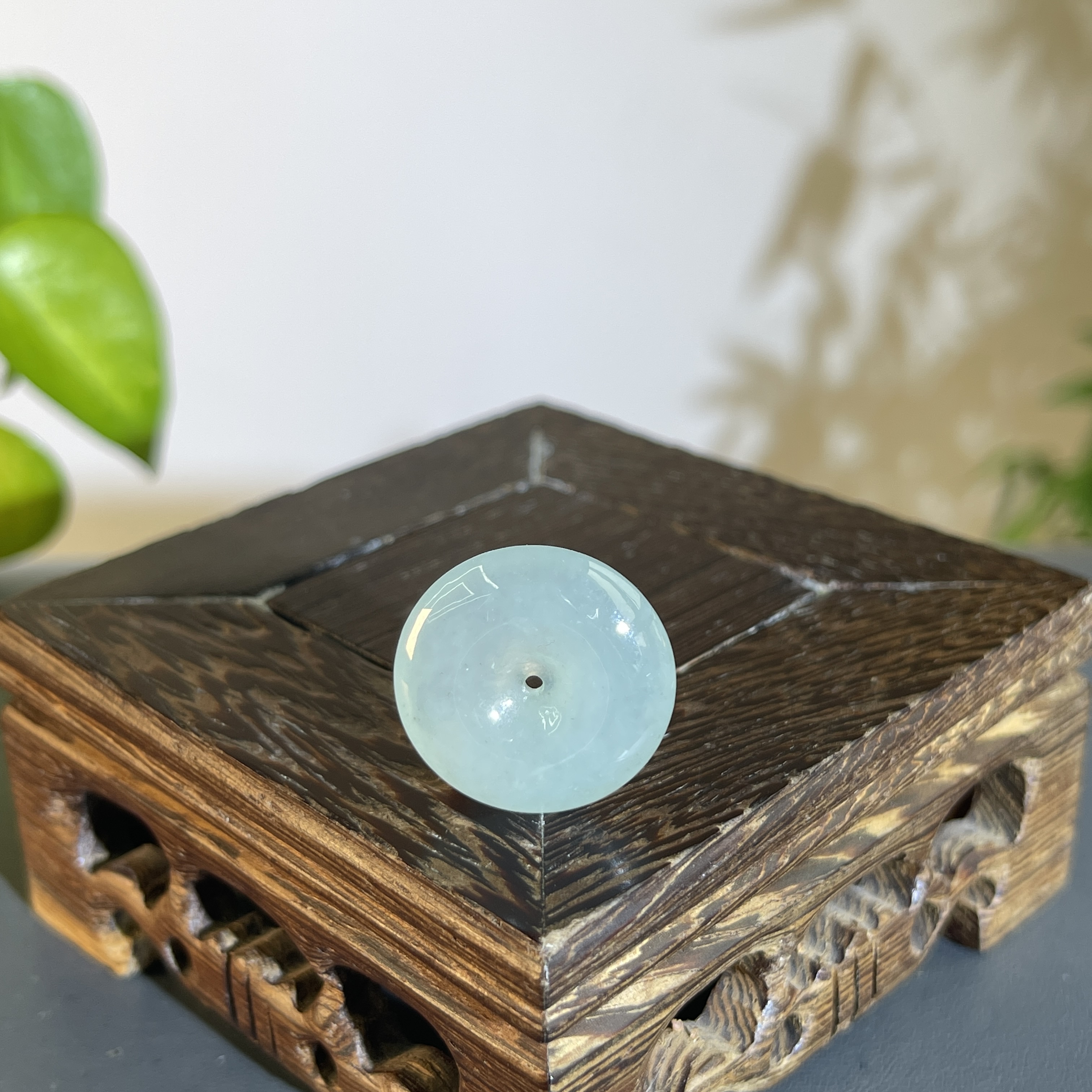 JXW14-85 天然缅甸A货翡翠  平安扣