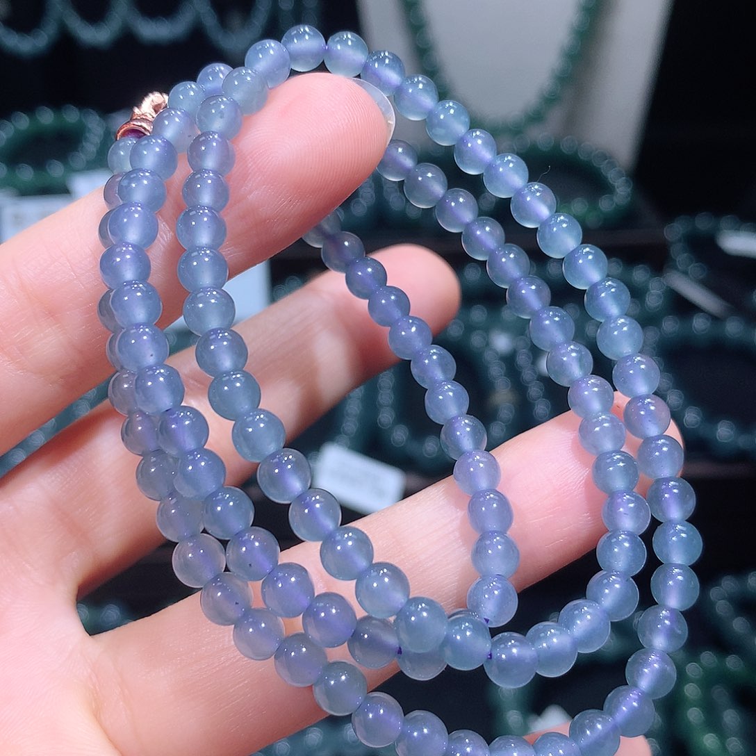 未镶嵌手链翡翠天然a货翡翠项链5mm