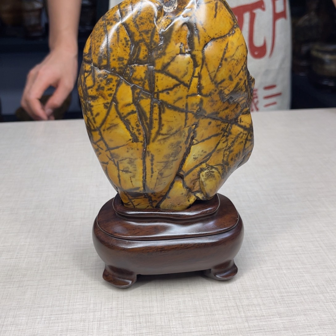 石材广西大化彩玉石配底座