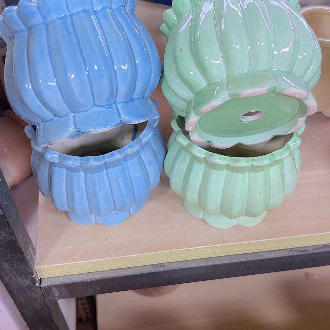 红陶陶瓷花盆当场满12包邮