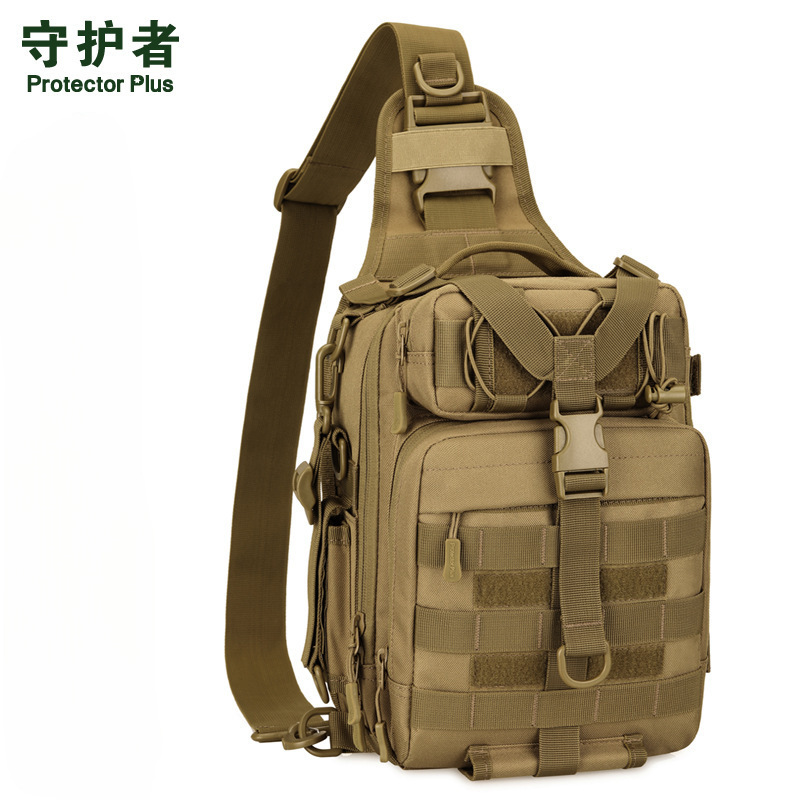 守护者路亚单肩包 垂钓背包户外钓鱼大胸包多功能渔具背竿包战术