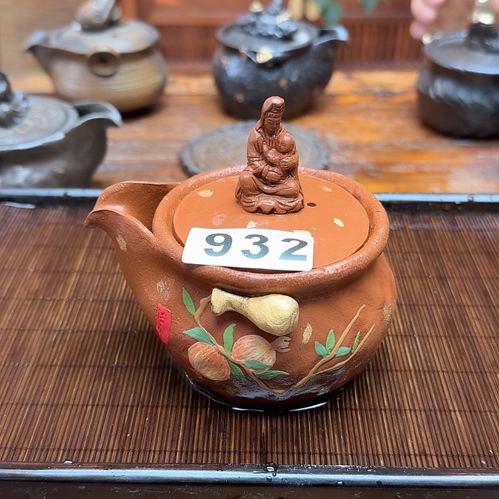 纯手工制作粗陶茶具