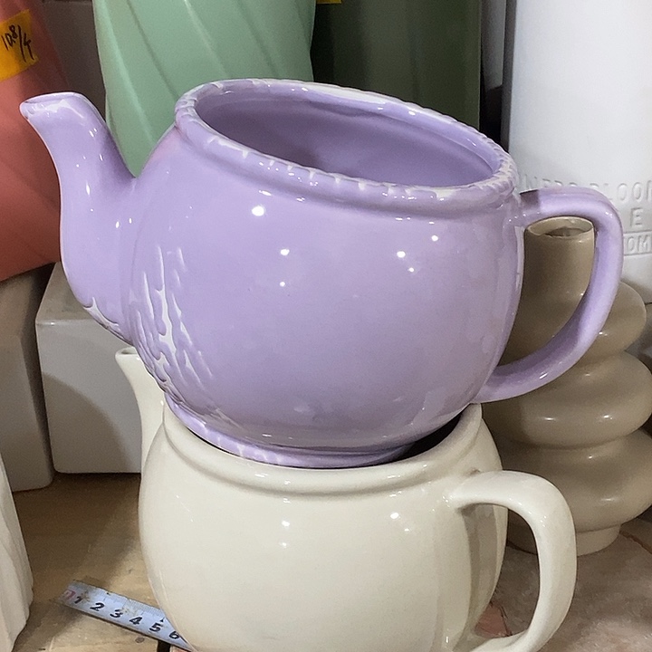 陶盆有孔 瑕疵针孔漏釉介意勿拍外口 13外高11