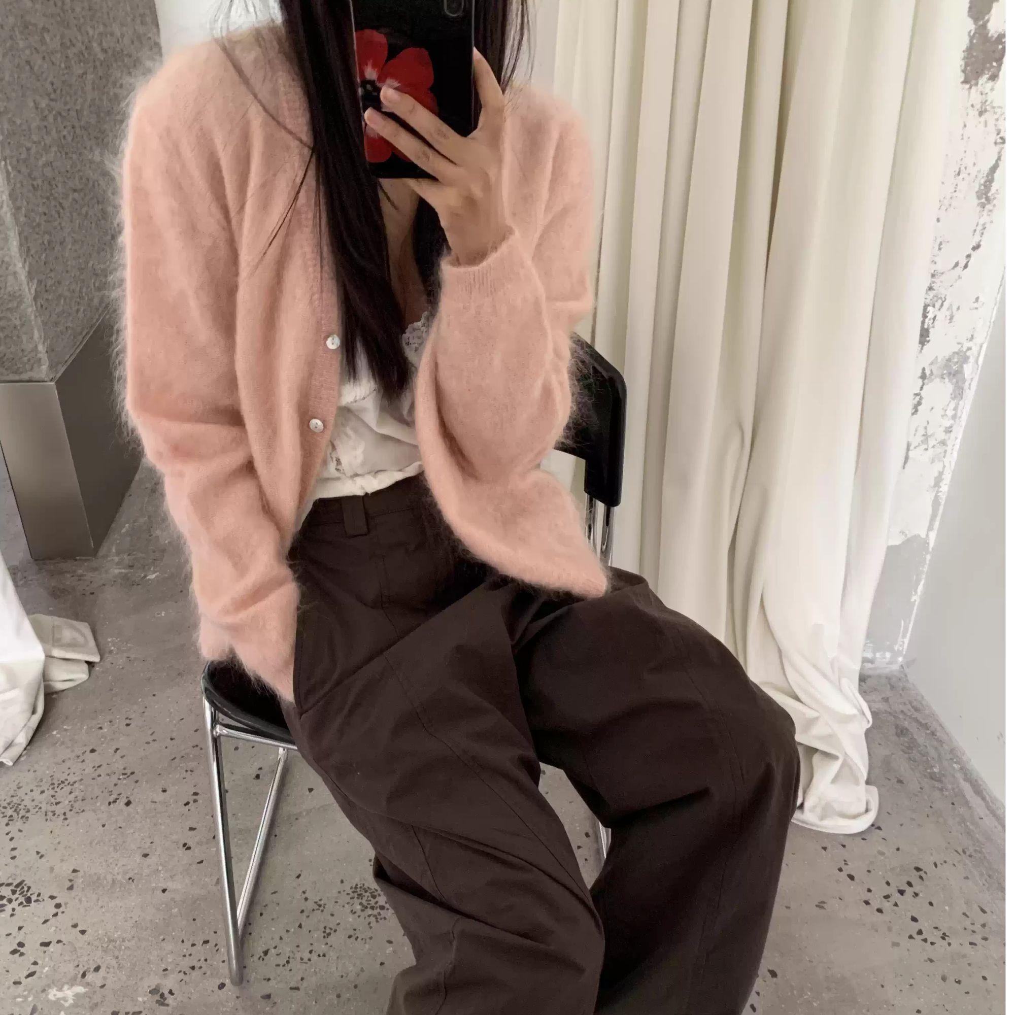 LILUSHOP【11.27 10:00新品】马海 毛毛衣开衫外套宽松百搭上衣