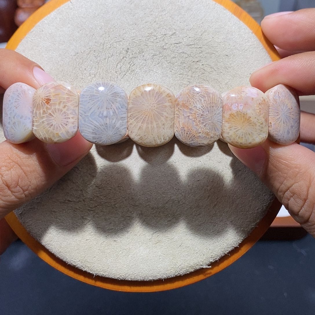 硅化珊瑚（珊瑚玉）手串未镶嵌大烟花好看20