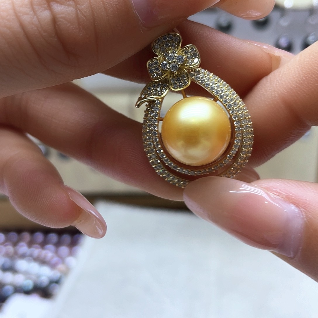 海水珍珠颈饰银S925镶嵌