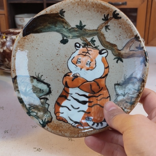 【闪购商品】摆件壹夫手绘高温釉下彩