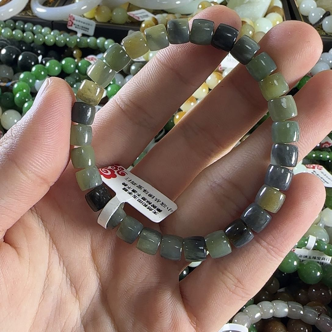 和田玉手链未镶嵌238