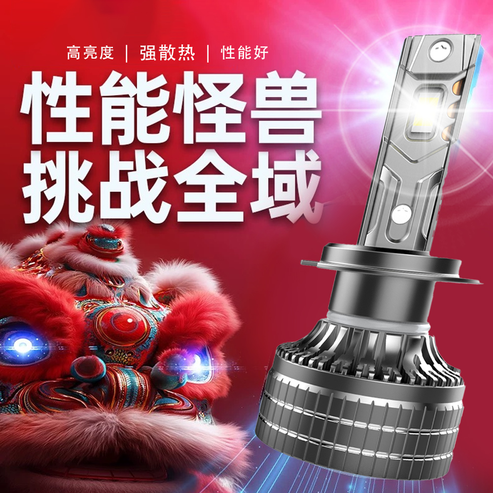 激光版led汽车大灯超亮聚光h1h4h7h1190059012小车货车远近光通用