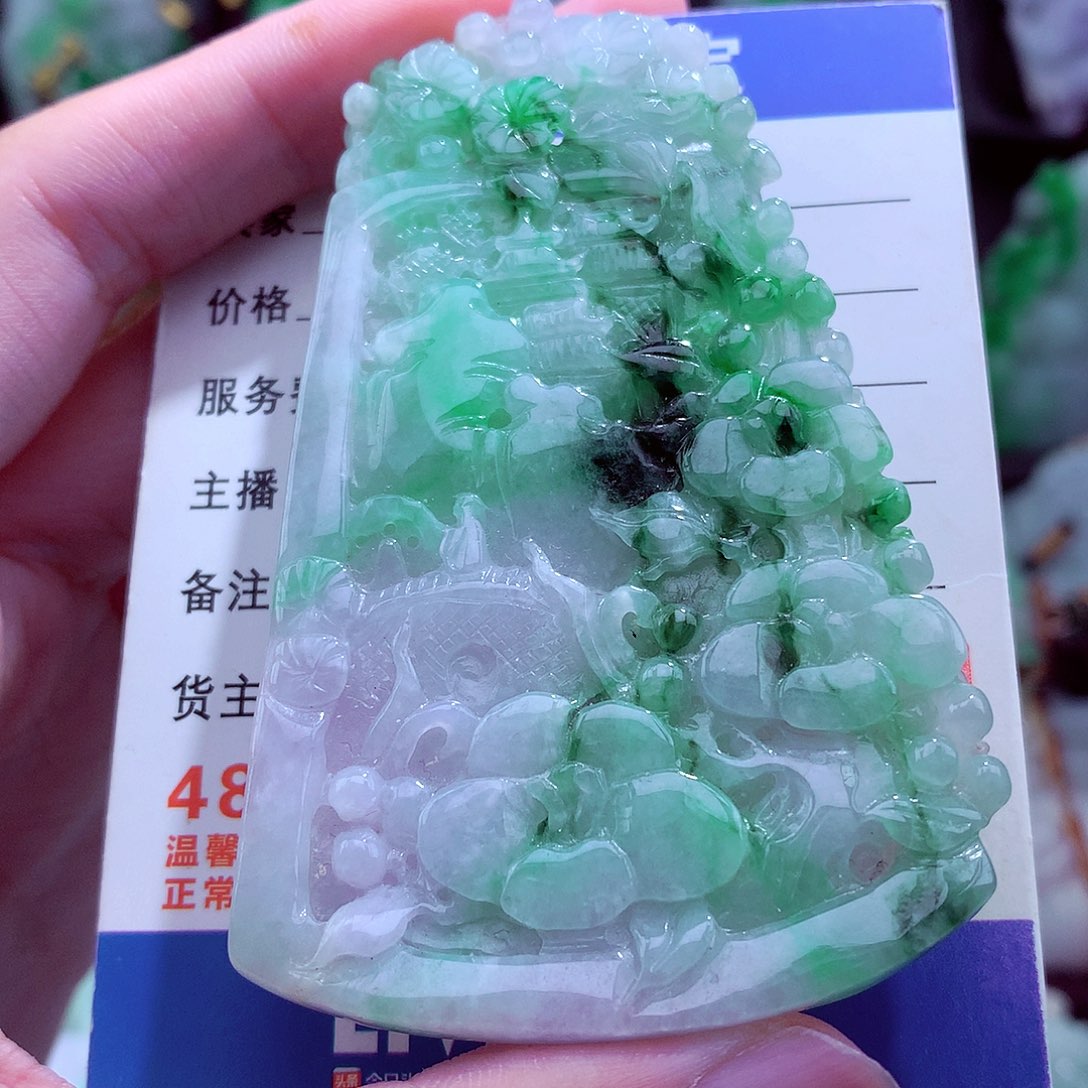 翡翠未镶嵌颈饰天然