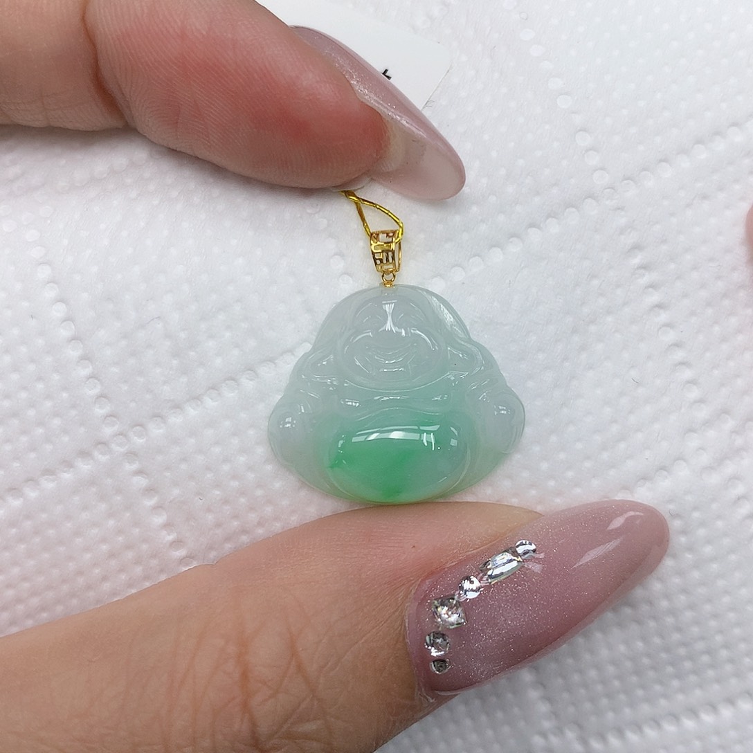 颈饰18K金镶嵌翡翠