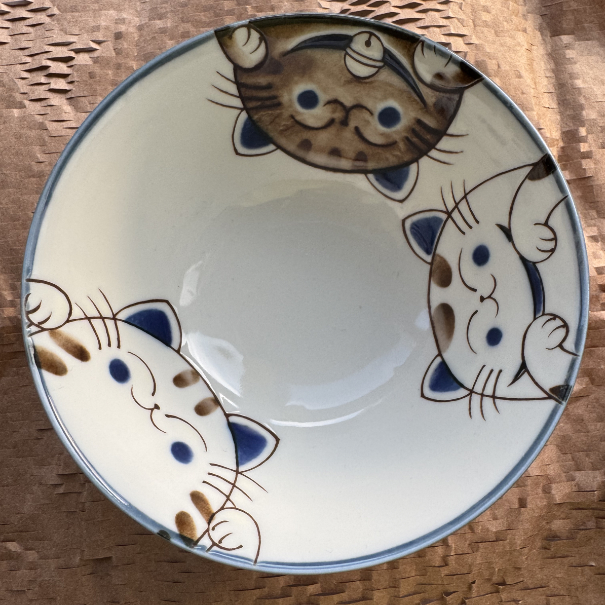 大号米饭碗浮雕猫猫中古商品默认瑕疵no退no换