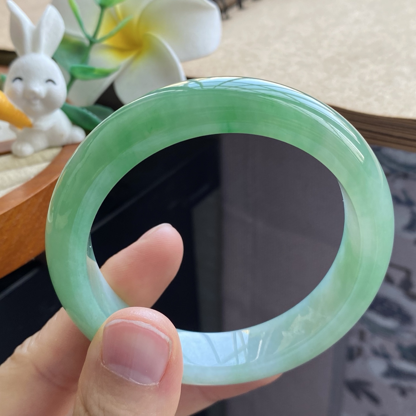 03.01批高货正圈翠绿色1303号53.5-13.1-8.6青翠色！天然翡翠手镯