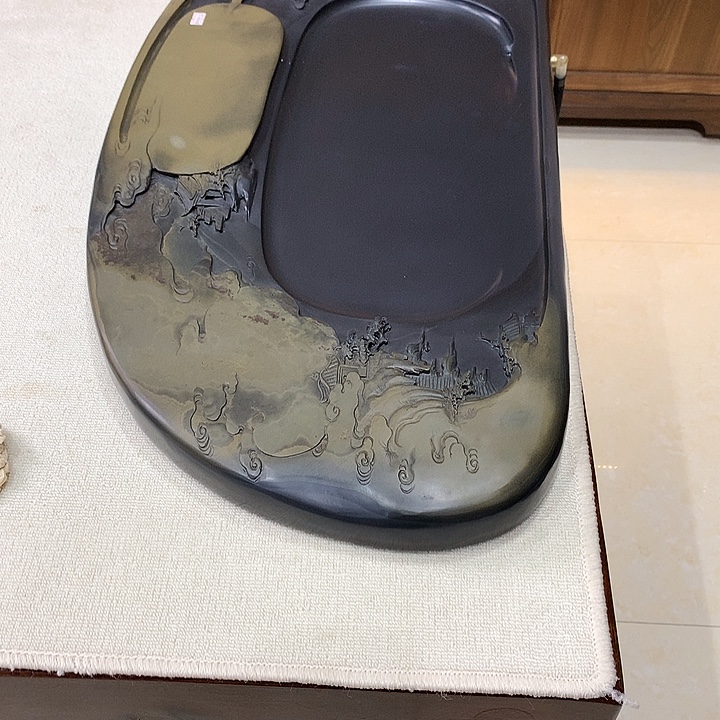 幸***.彦宸居歙砚茶盘松下人家86*41*5-7