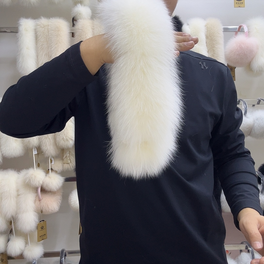 狐狸毛不带球狐狸毛围脖