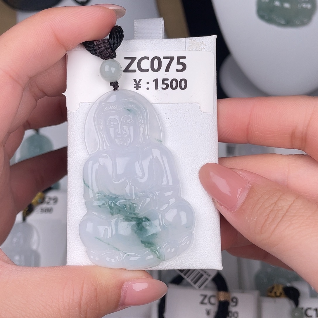 翡翠未镶嵌颈饰zc075