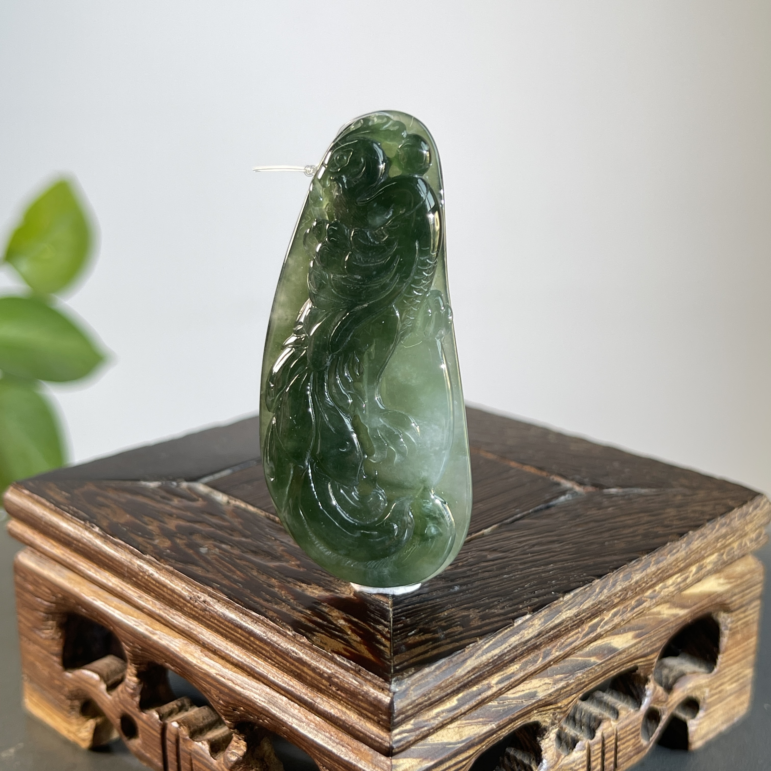 JSW25-91   天然缅甸翡翠A货  凤牌