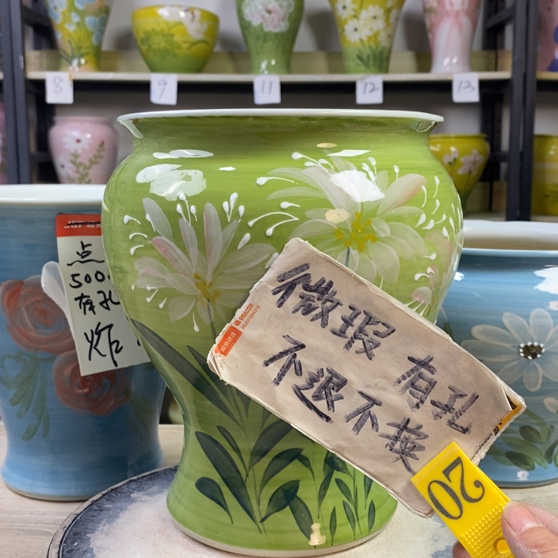 景德镇手工手绘陶瓷花盆