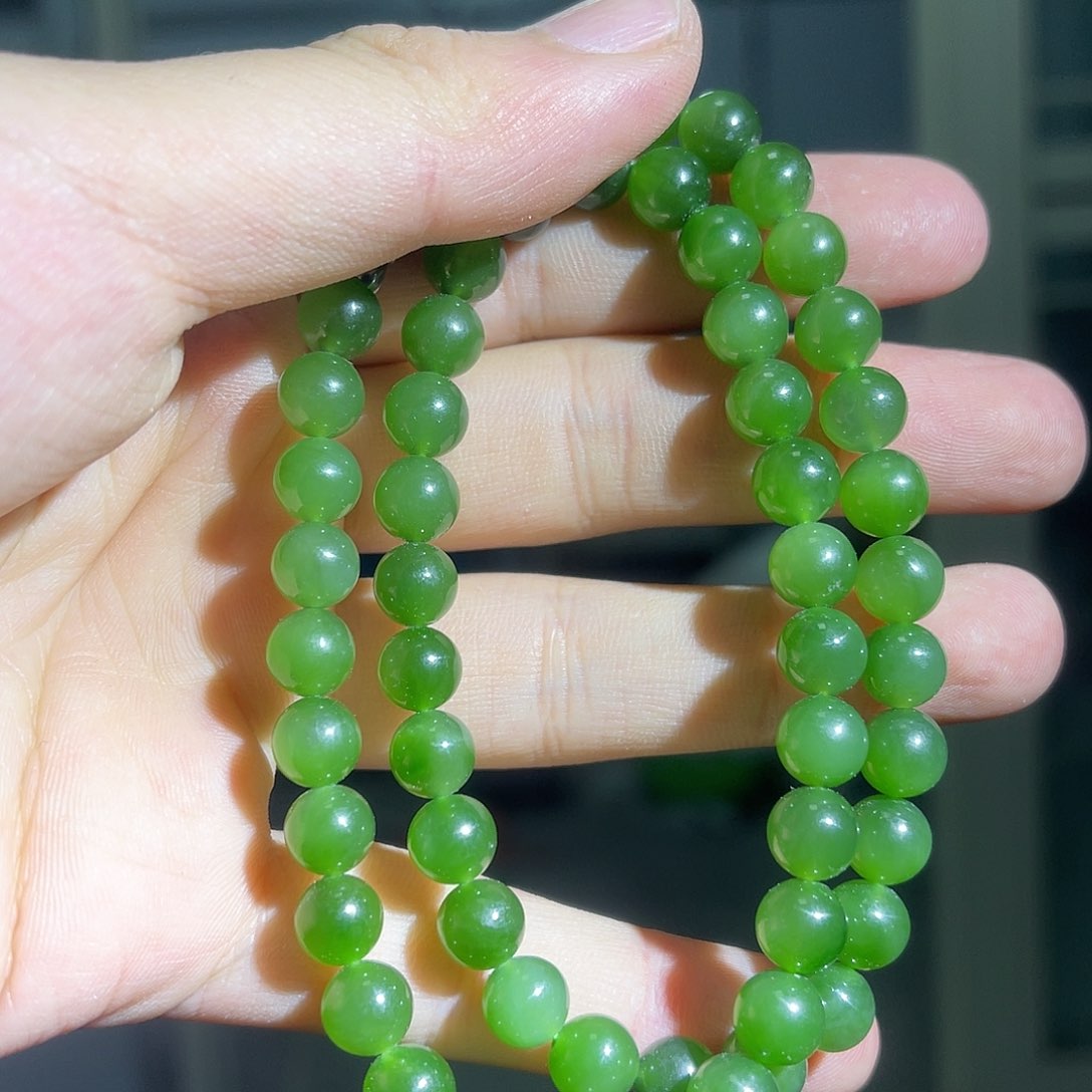 和田玉俄碧7号矿妈妈链卡8未镶嵌