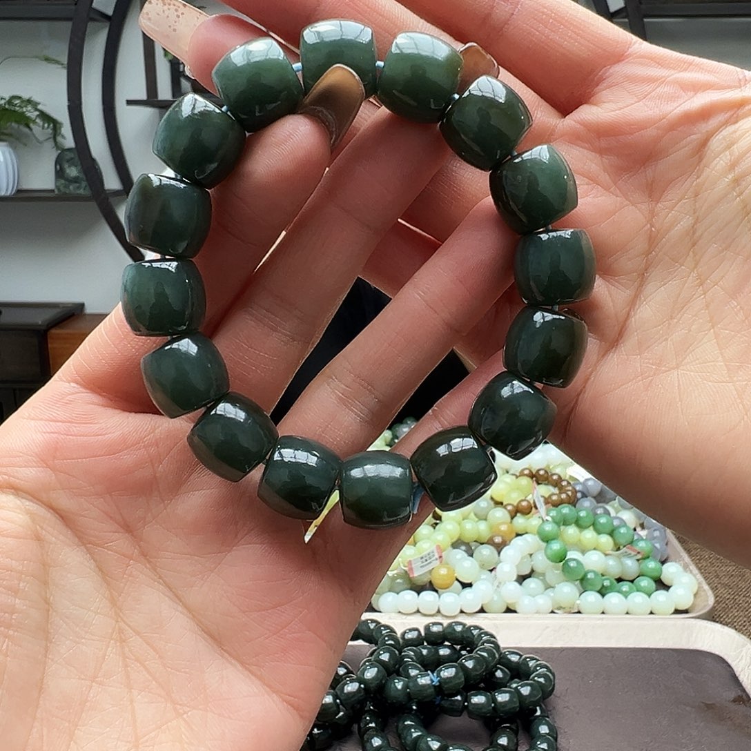 和田玉未镶嵌手链14且末