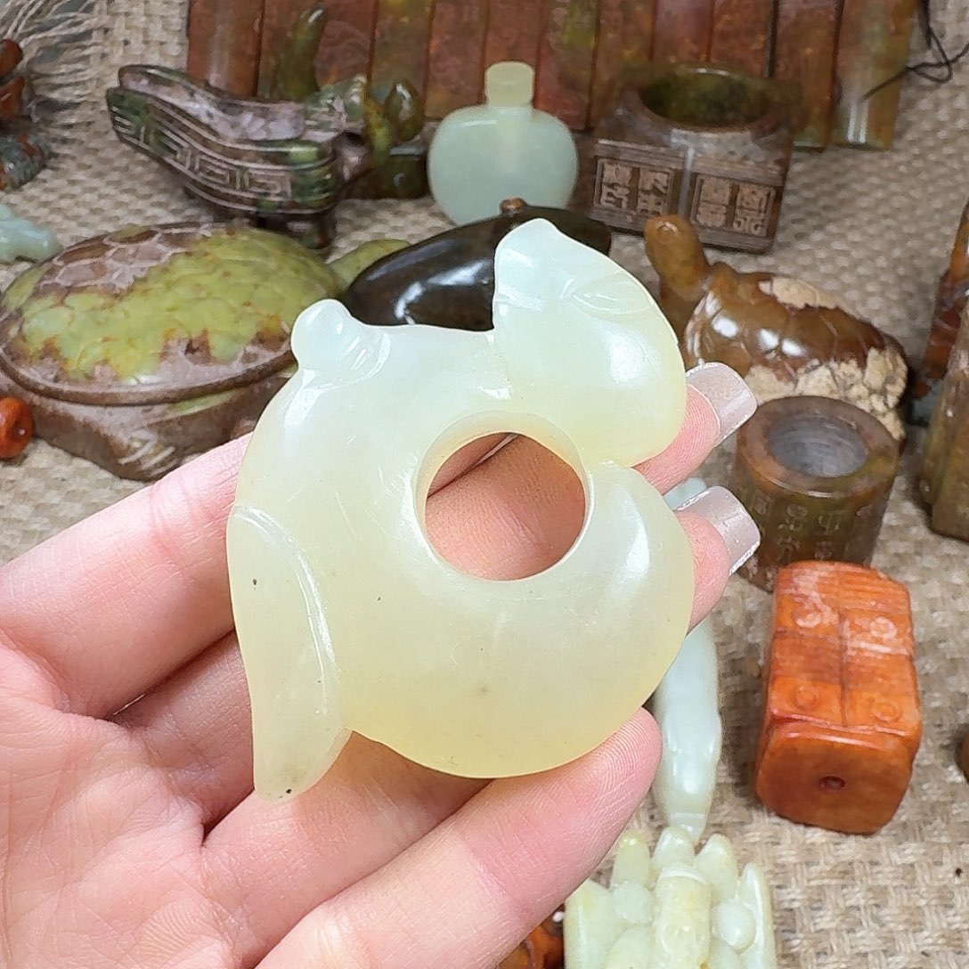 白玉菩提吊坠挂件