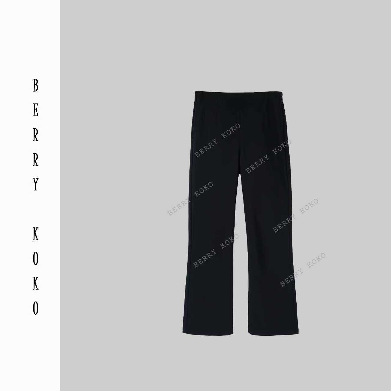 【MISSKO】 高品质复古休闲加绒显瘦百搭九分喇叭裤（欢姐推荐）K97