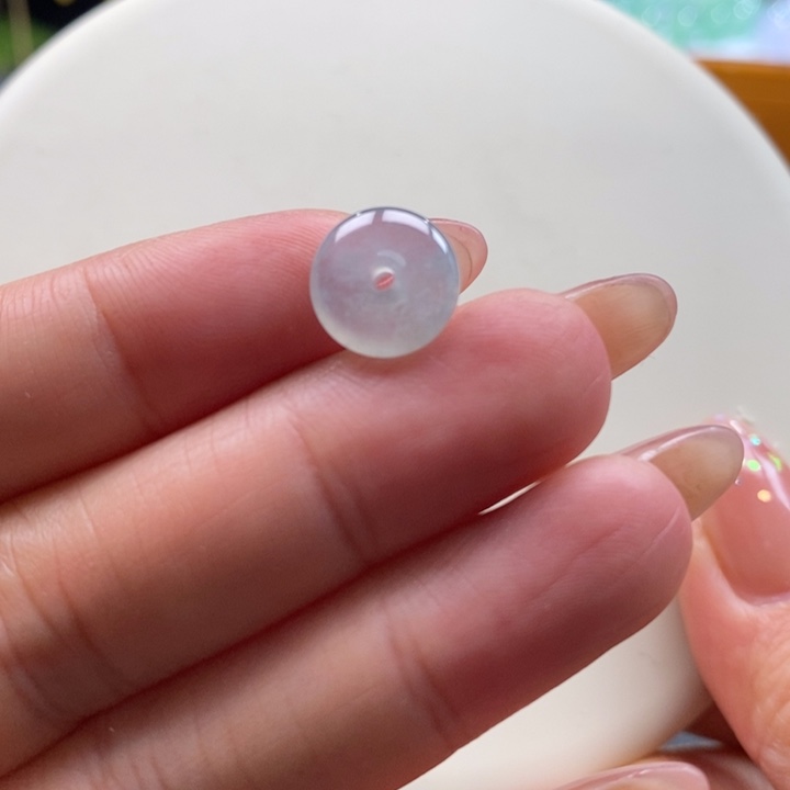 翡翠吊坠(不含链)未镶嵌翡翠冰晴阳鼓珠