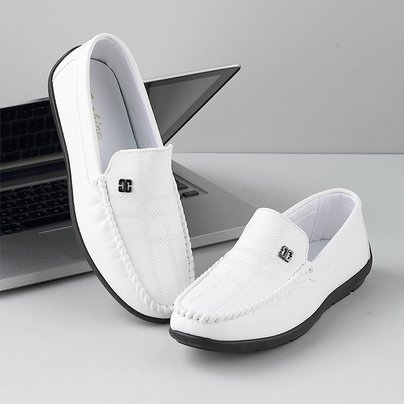 2025年春夏男士休闲豆豆鞋潮流软面驾车鞋韩版百搭皮鞋软底乐福鞋