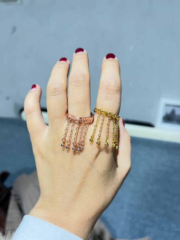 铜合金戒指 铜合金高保色流苏戒指