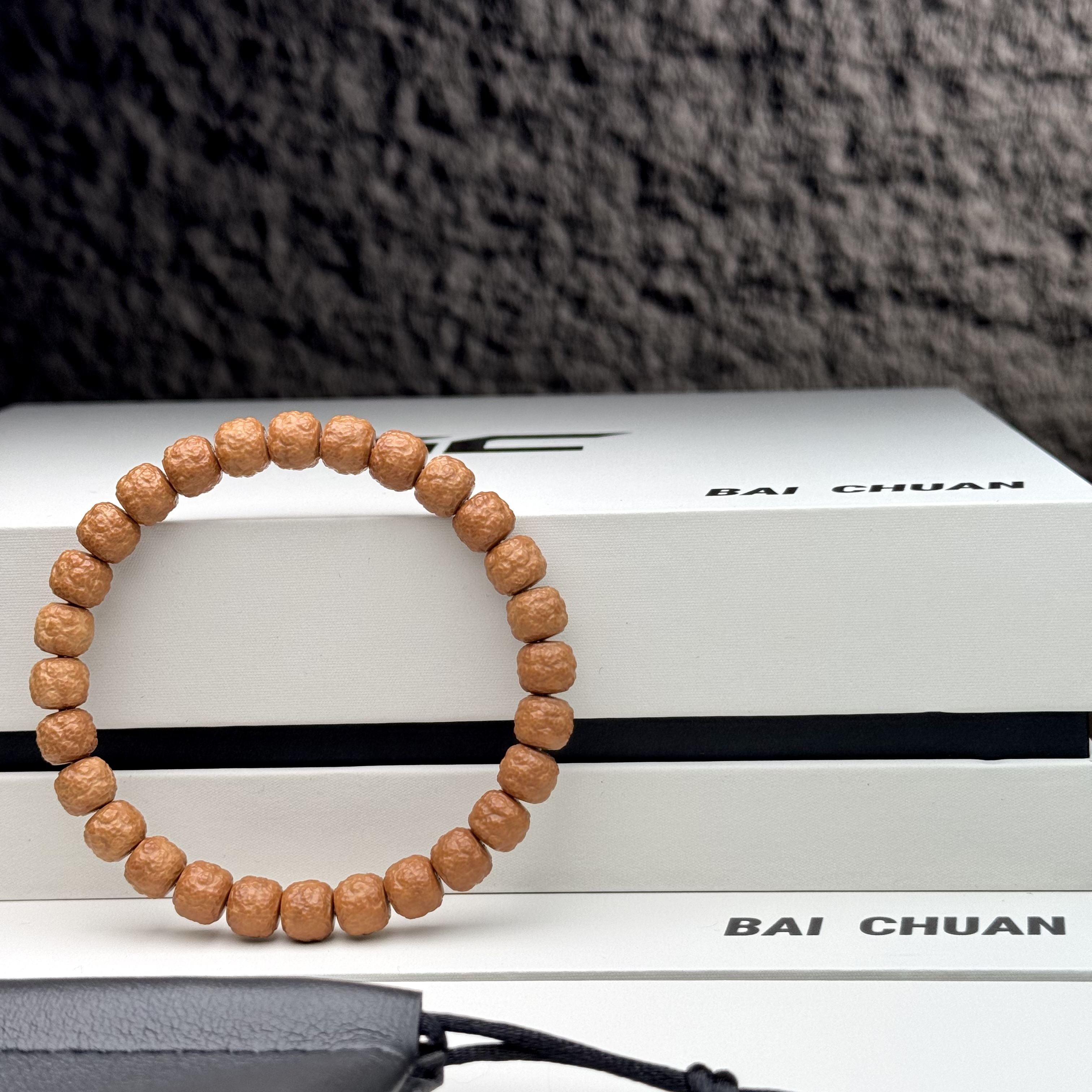 《百川》手工爆肉荔枝全品猴头核桃手串