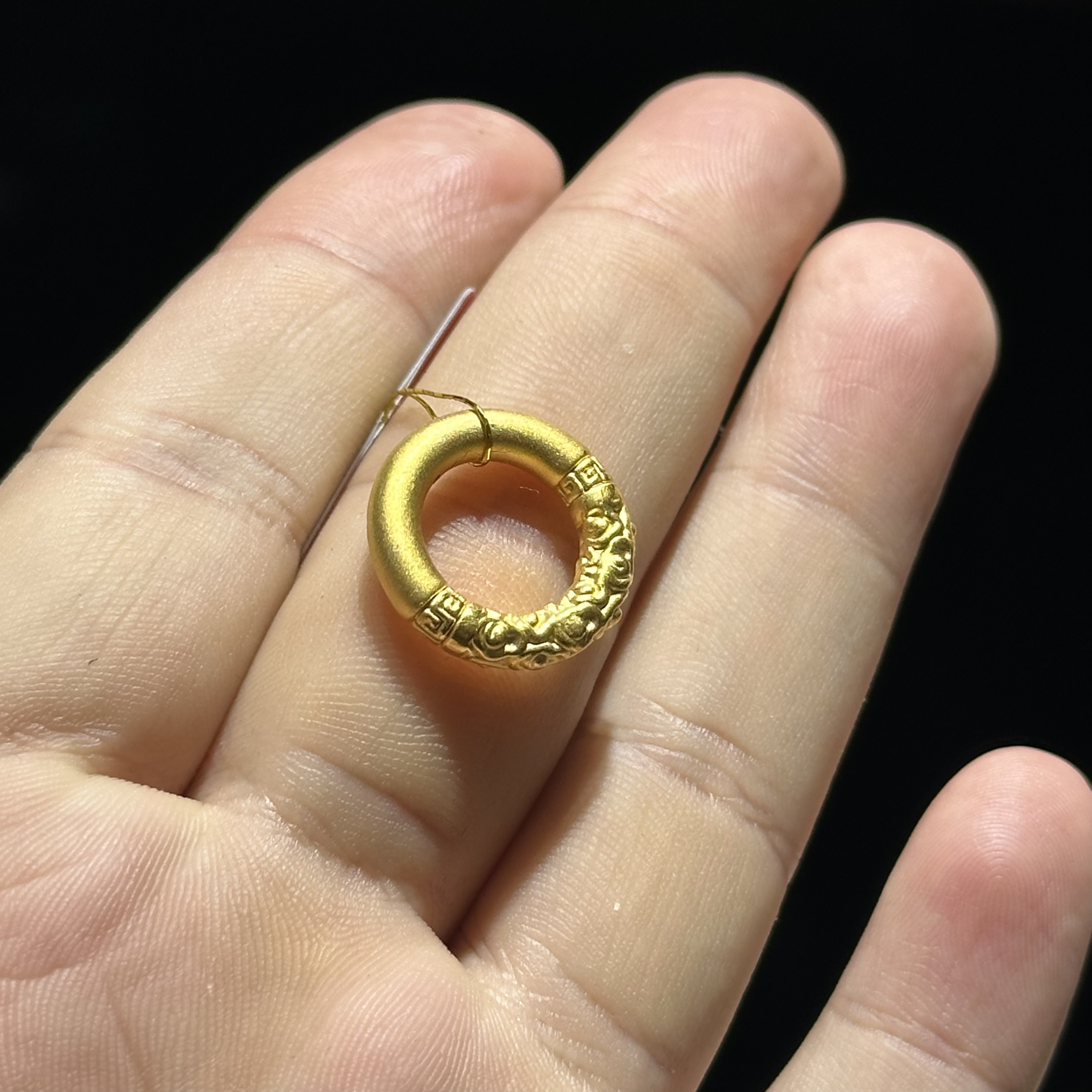 足金999 卡18 乾坤圈通孔 1.425
