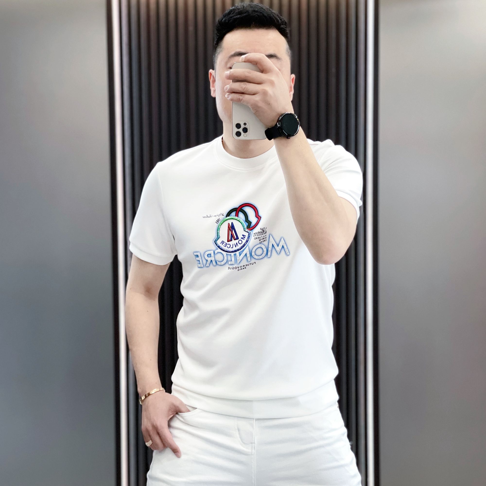 夏季新款欧货名品男士圆领T恤休闲百搭潮流帅气字母印花短袖polo