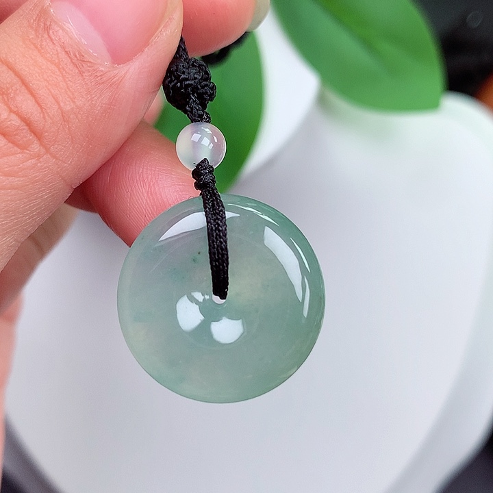 颈饰未镶嵌翡翠平安扣 21.8x5.8mm