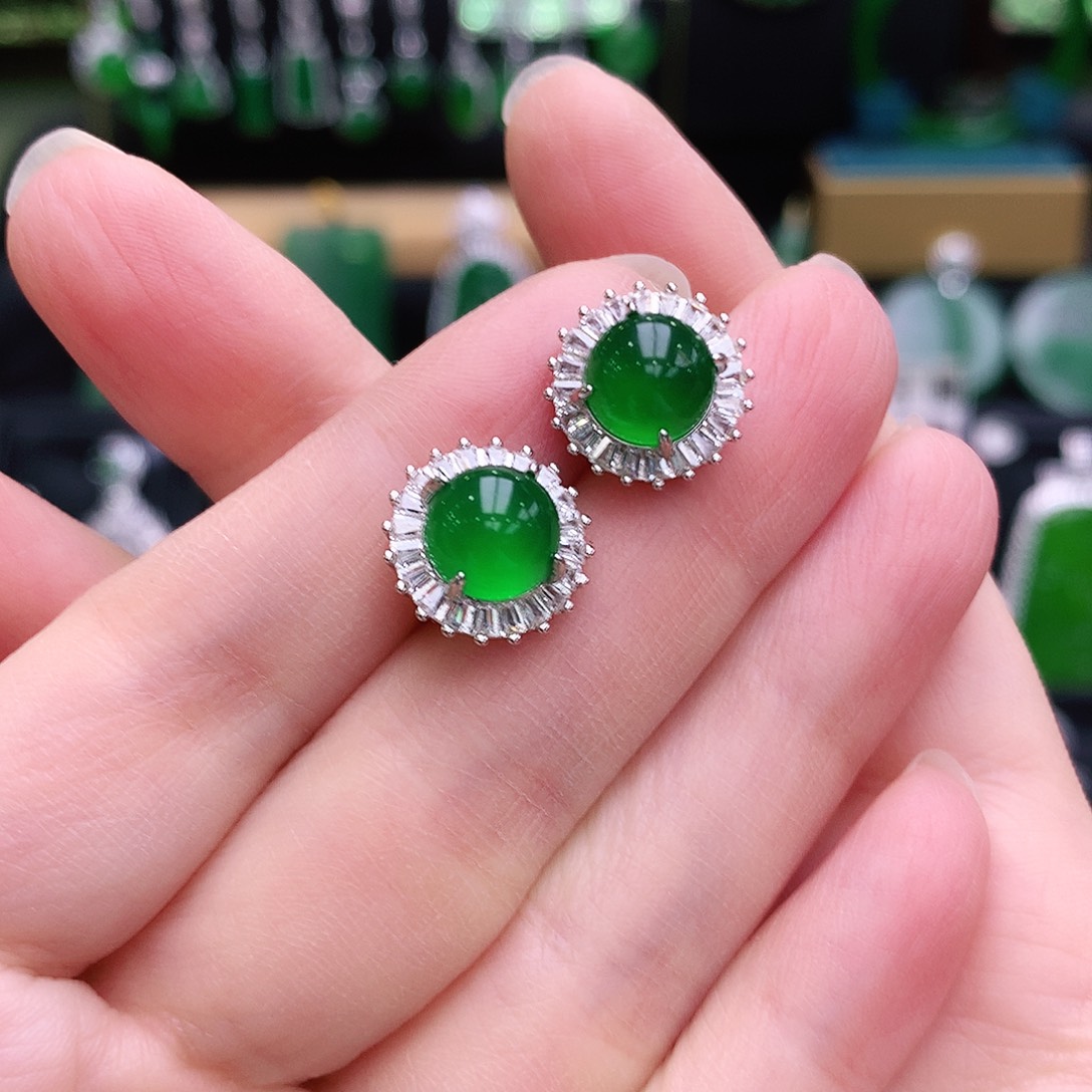 玛瑙/玉髓耳钉未镶嵌