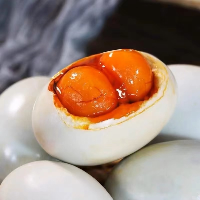 【淄博名吃】马踏湖湖区散养金丝咸鸭蛋