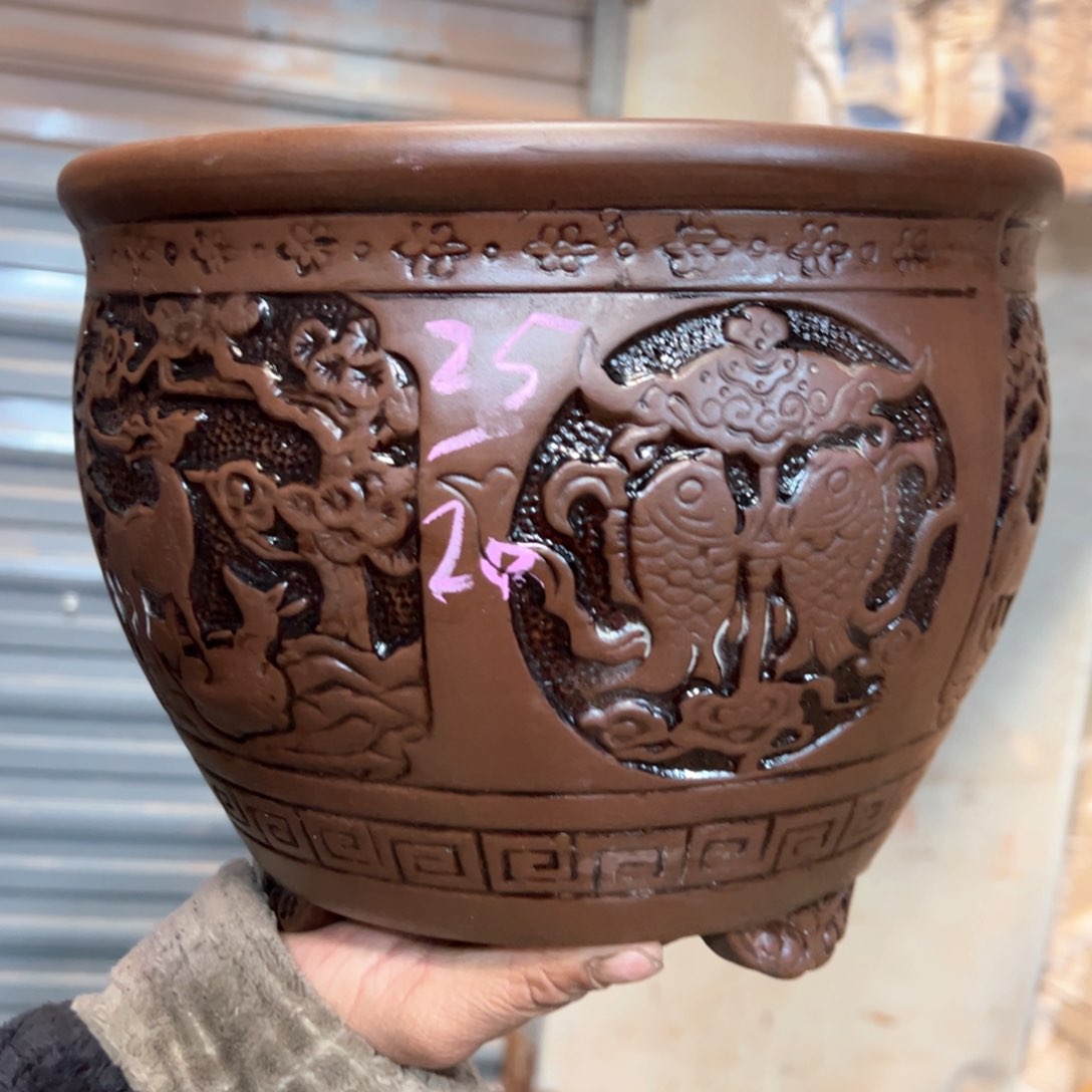 紫砂花盆紫砂花盆