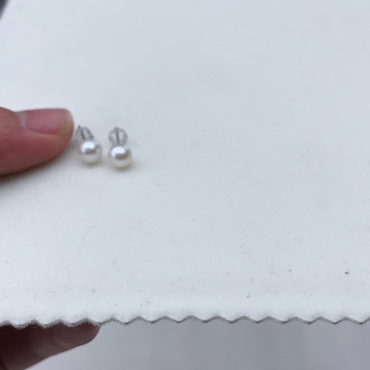 淡水珍珠耳饰银S925镶嵌卡6