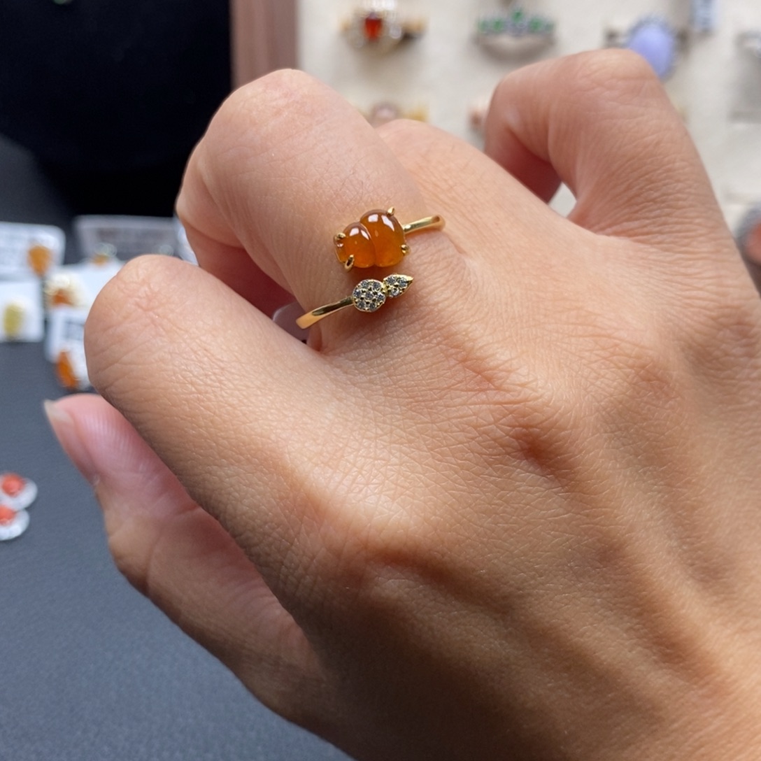 翡翠银S925镶嵌戒指