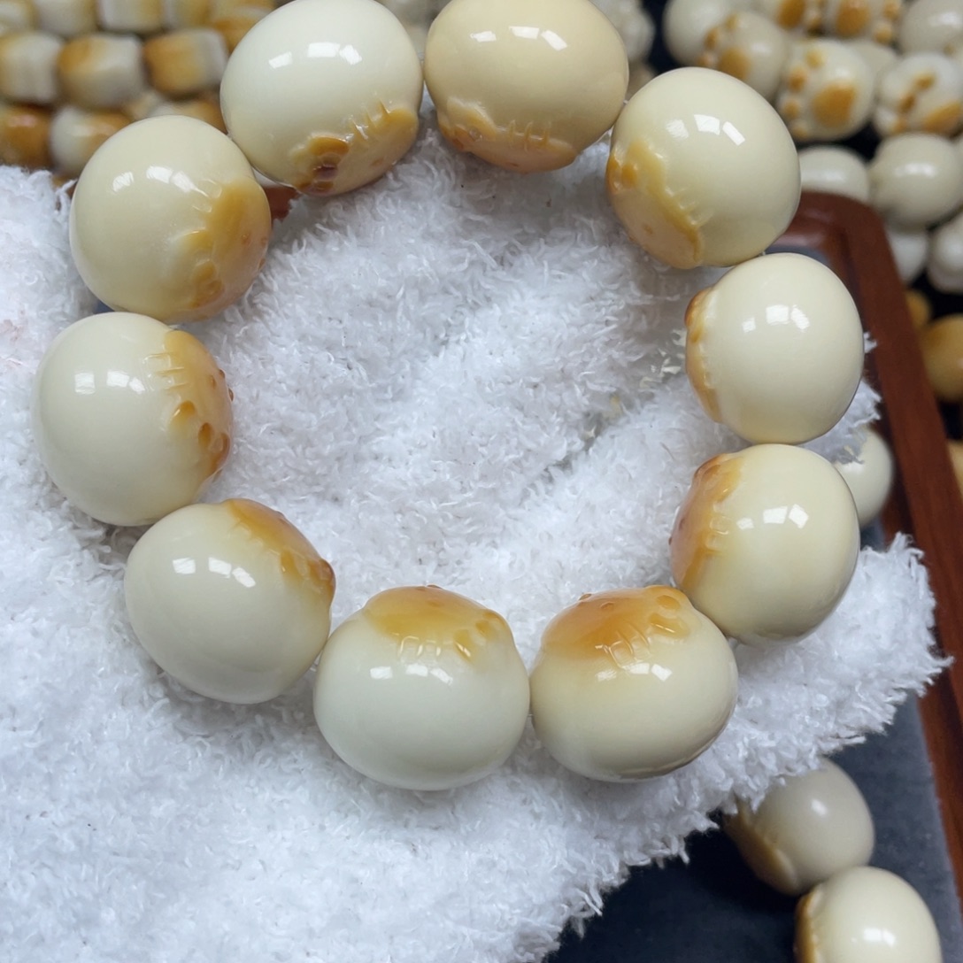 手串菩提根/象牙果12.21.2微瑕浮雕kt