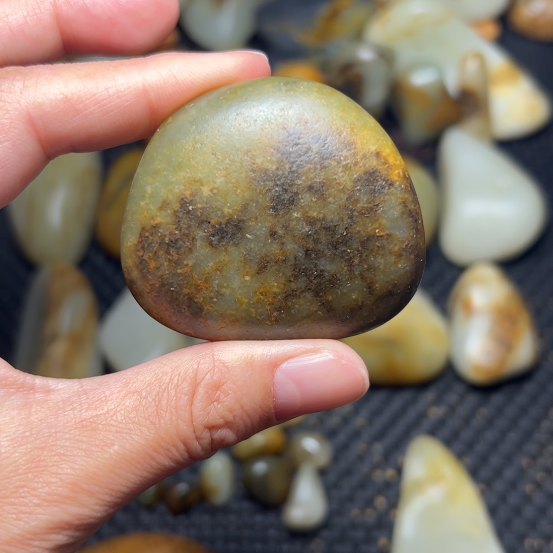 和田玉未镶嵌挂件B55